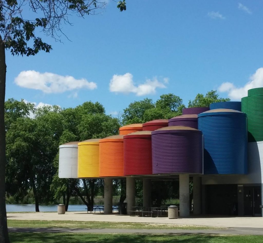 Color water tanks at Warner Park